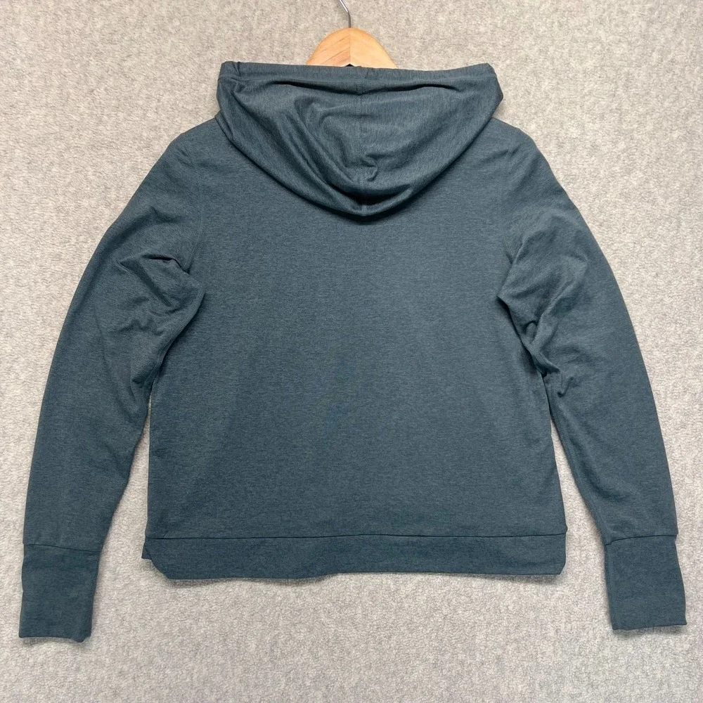 Vuori Mens Halo Essential Pullover Hoodie Teal Green Long Sleeve Performance M